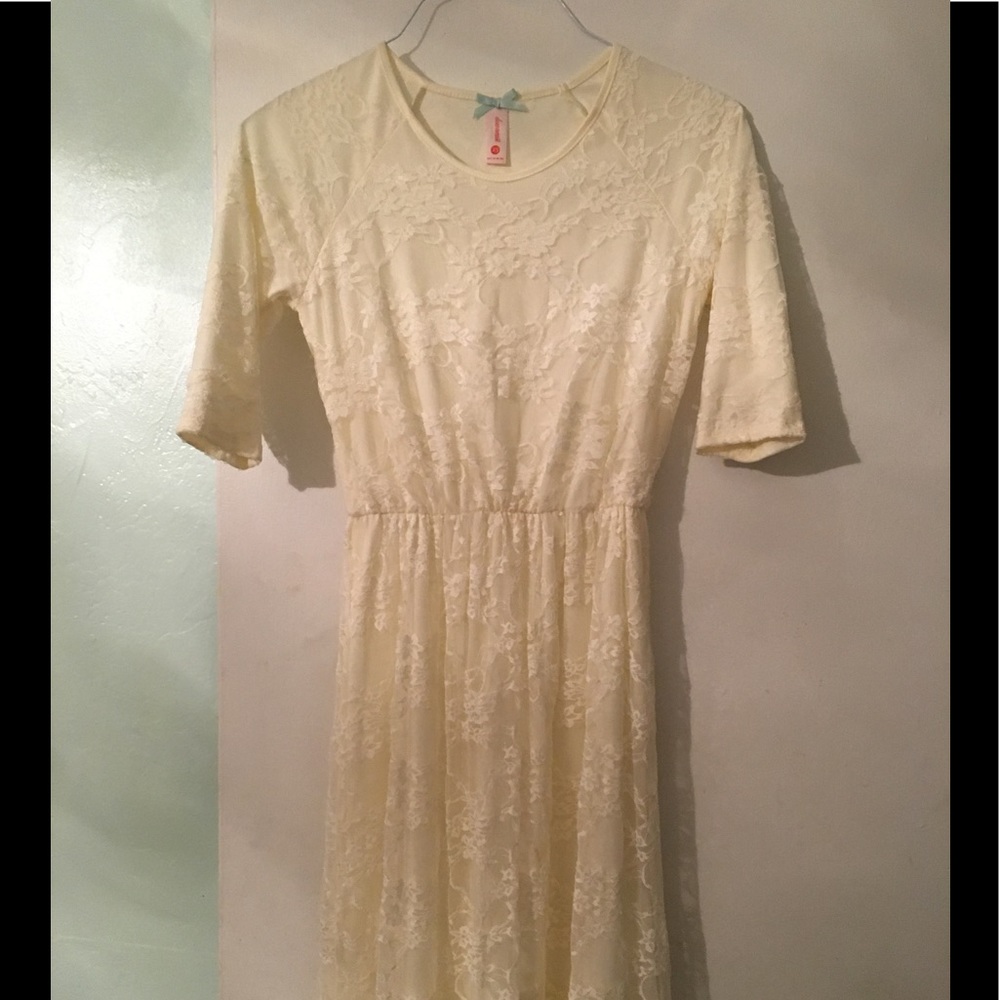 Cream lace dress