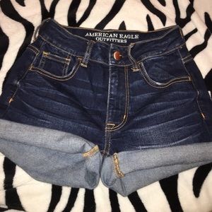 American Eagle dark wash jean shorts