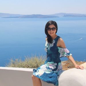 Elia open-shoulder dress