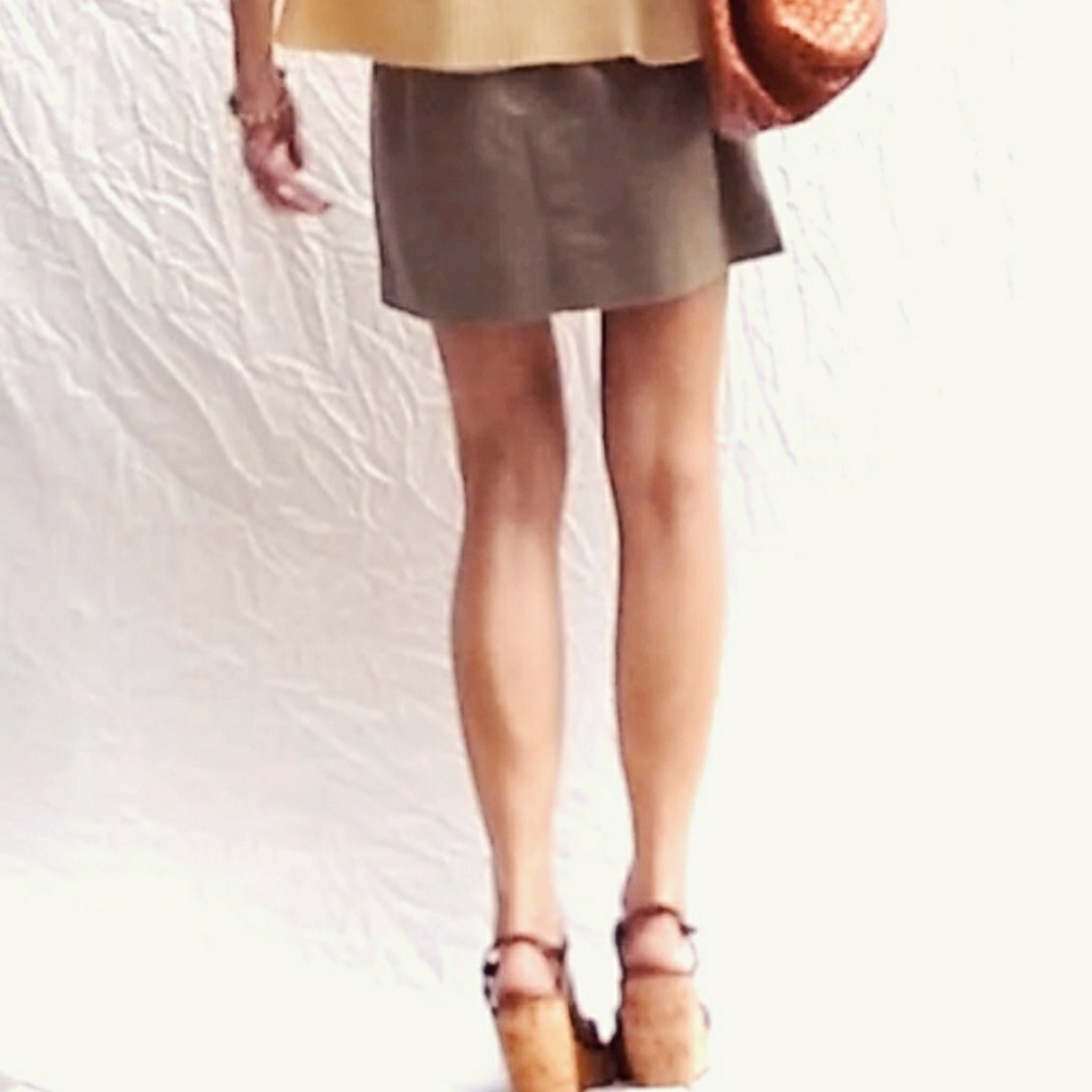 Prada Leather & Cork Wedge Sandals-8 - Picture 5 of 8