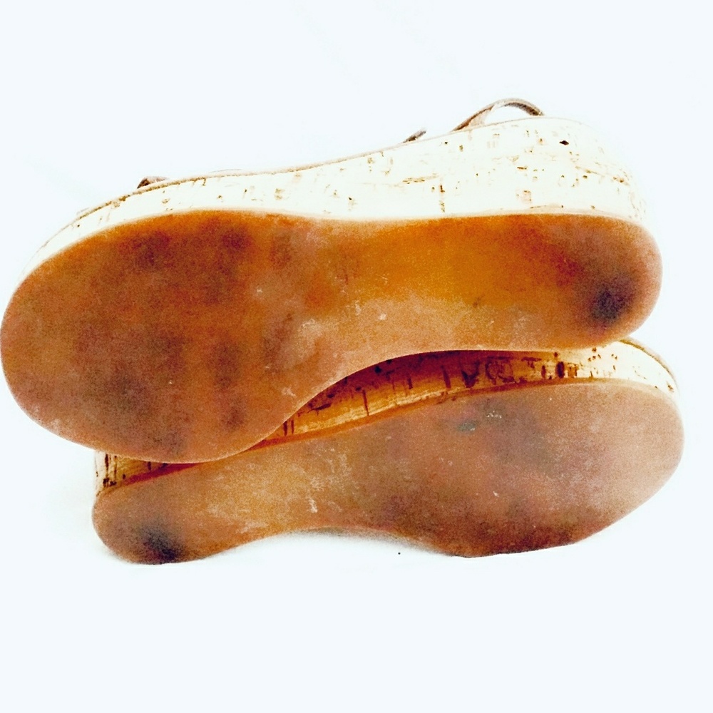 Prada Leather & Cork Wedge Sandals-8 - Picture 8 of 8