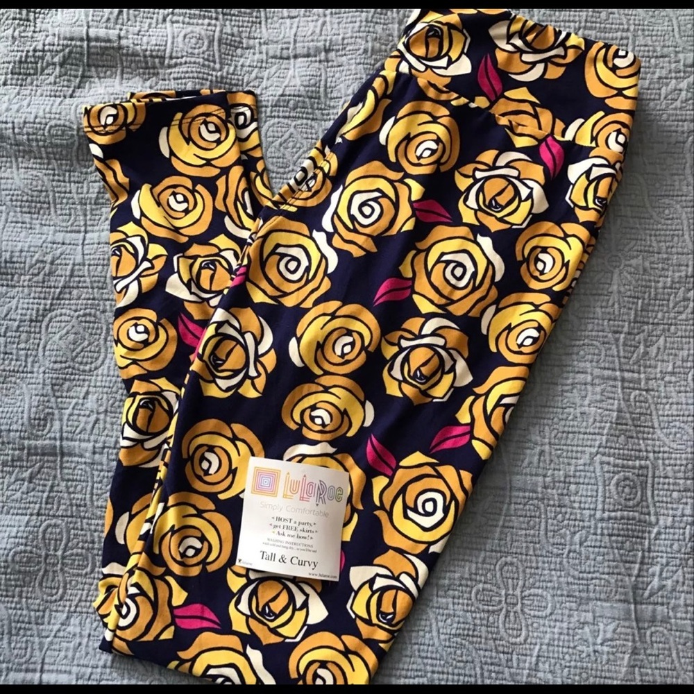 Lularoe Disney yellow roses TC