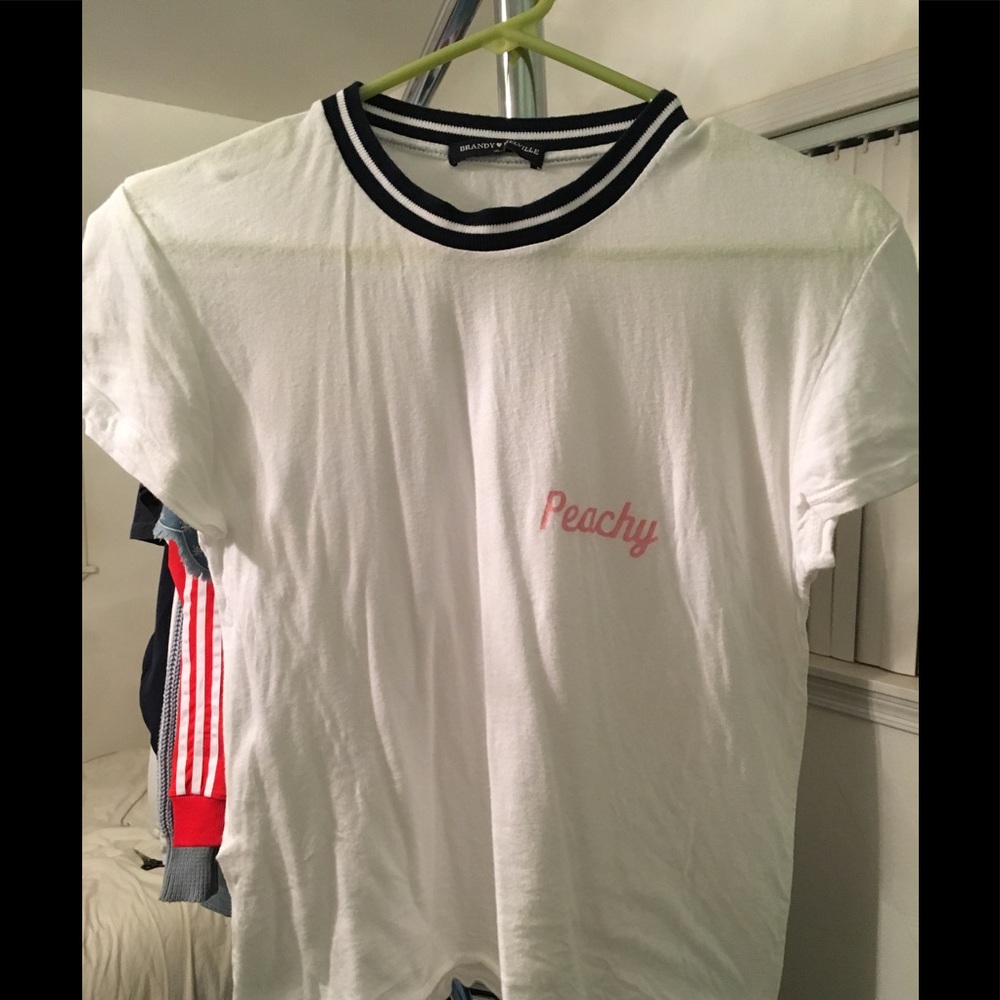 White scoop neck