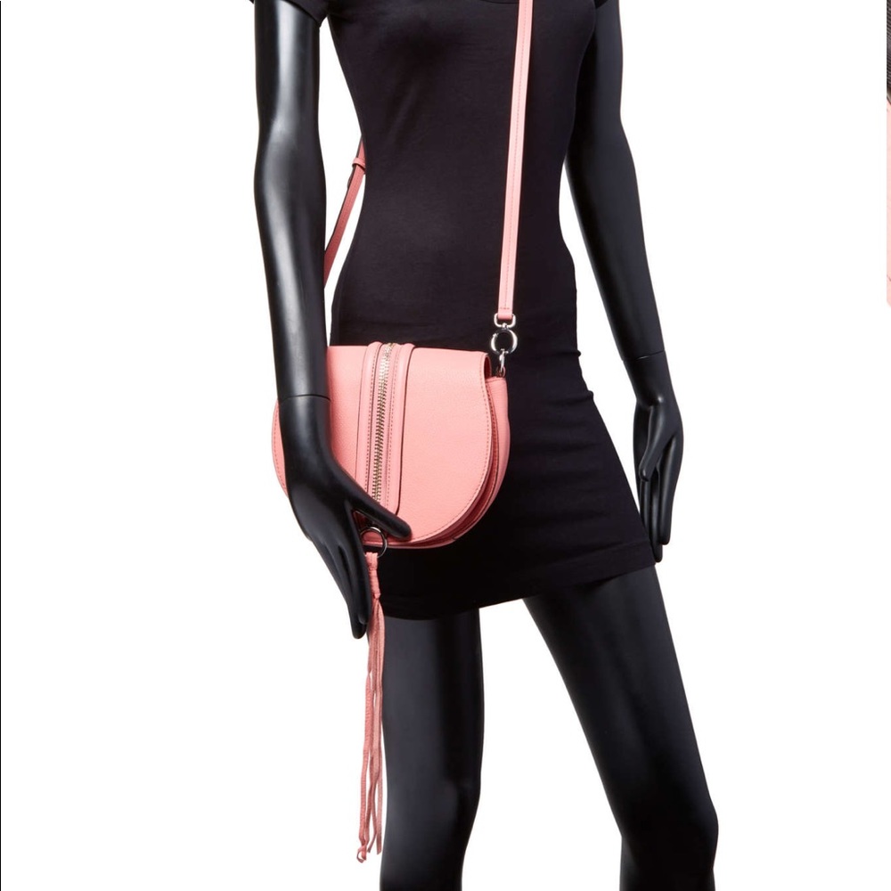 NWT rebecca minkoff mara saddle crossbody bag pink - Picture 3 of 5