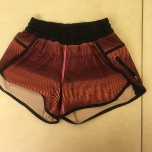 Lulu lemon striped running shorts