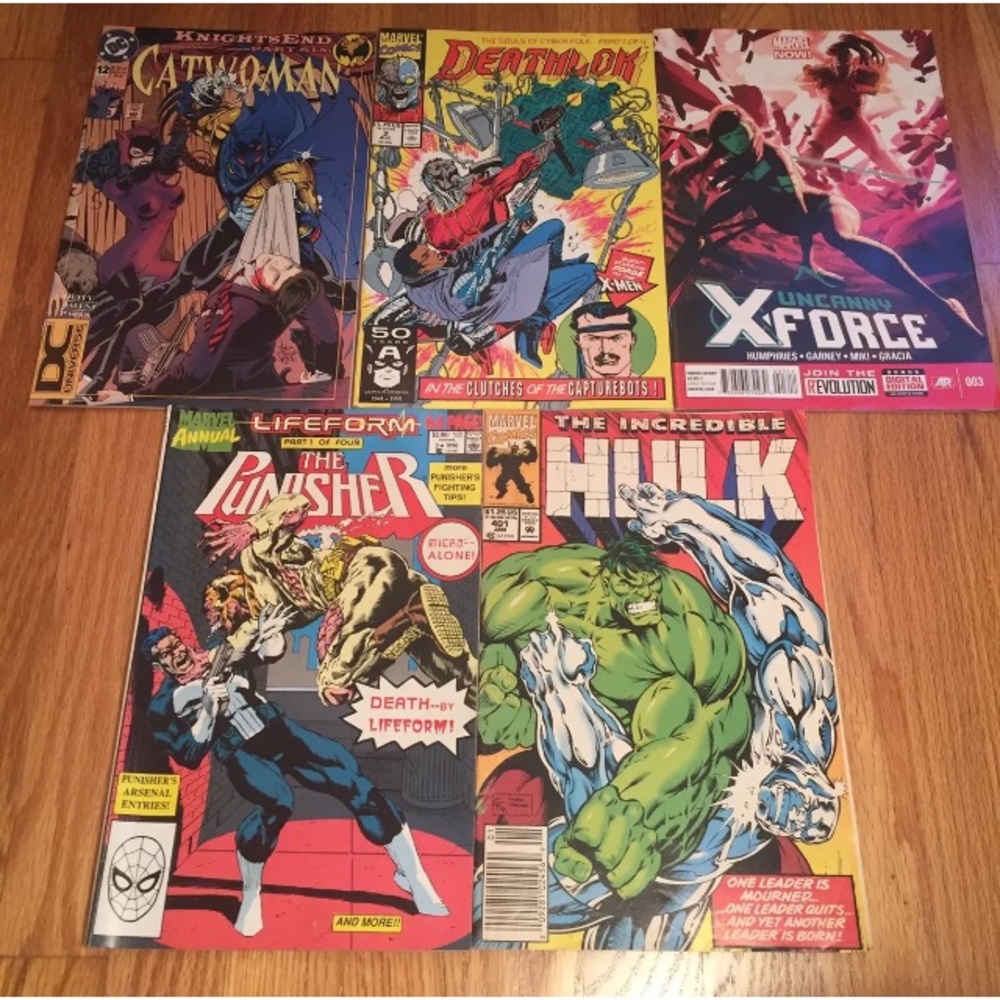 Lot of 5 Marvel & DC Comics