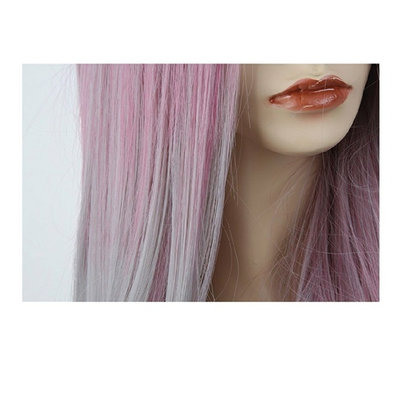 Ombre Pink Gray Wig main image 6