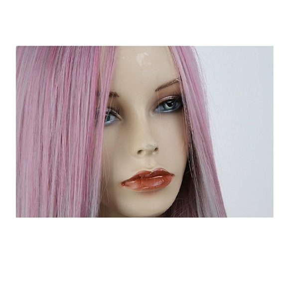 Ombre Pink Gray Wig