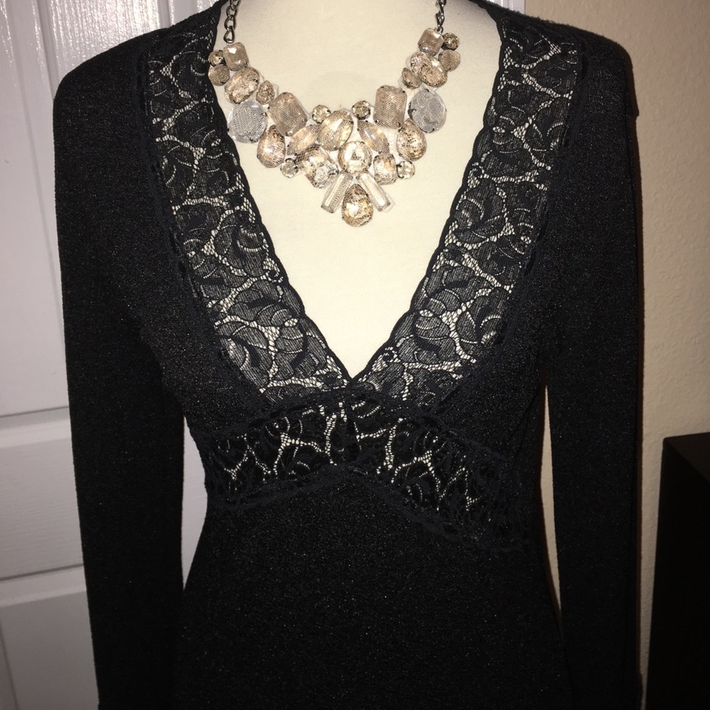 G-dresses Black Hi-Lo Hem Dress