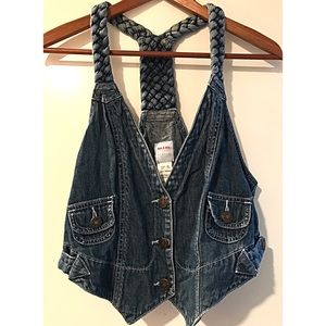 Sass & Bide Australia Label Denim Braided Vest