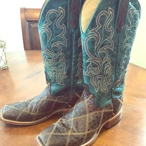 Big Boys Size 6 Anderson Bean green Ostrich print