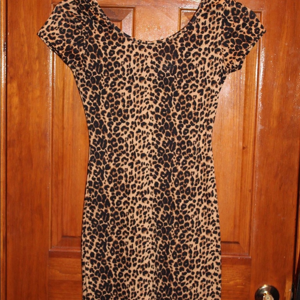 Animal Print Fitted Dress