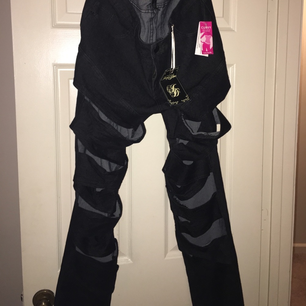 Neatly ripped jeans