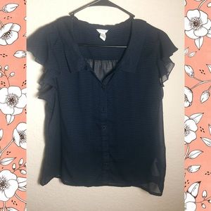 Forever 21 navy blouse