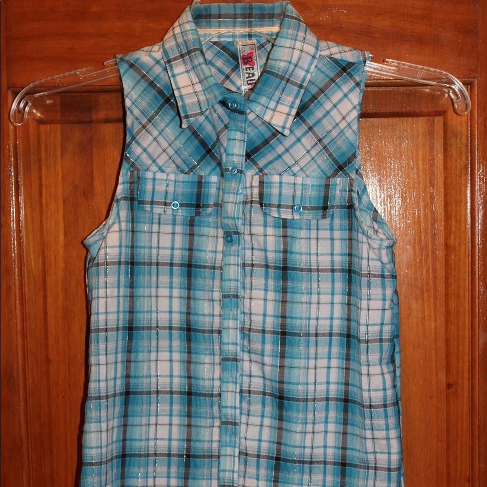 Collared Plaid Girls' Button Down