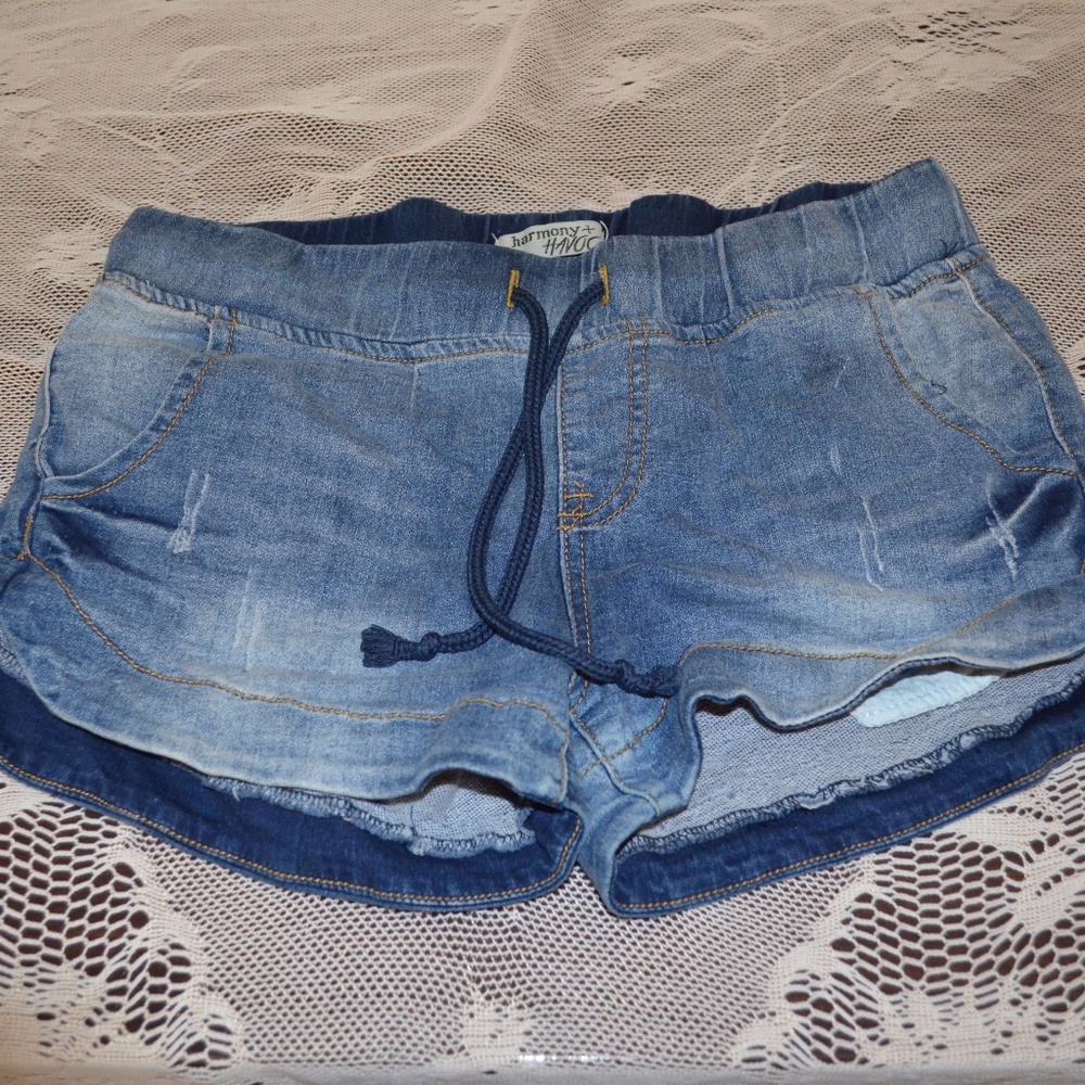 Stretchy Faux Denimn Comfortable Shorts