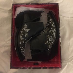 Black silver Jeffrey Campbell Oxnard Booties