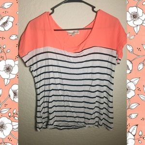 Bright orange stripped shirt