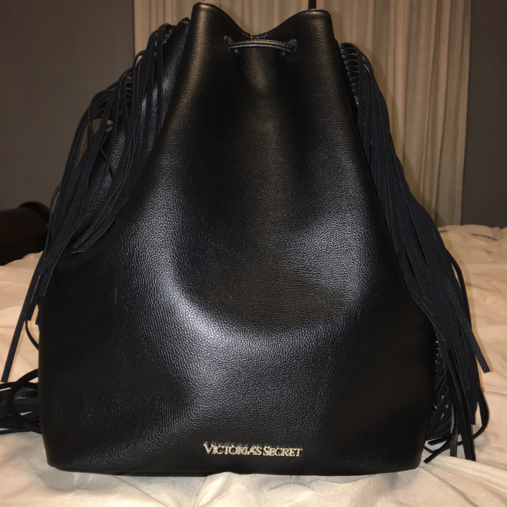 Victoria's Secret leather fringe backpack!