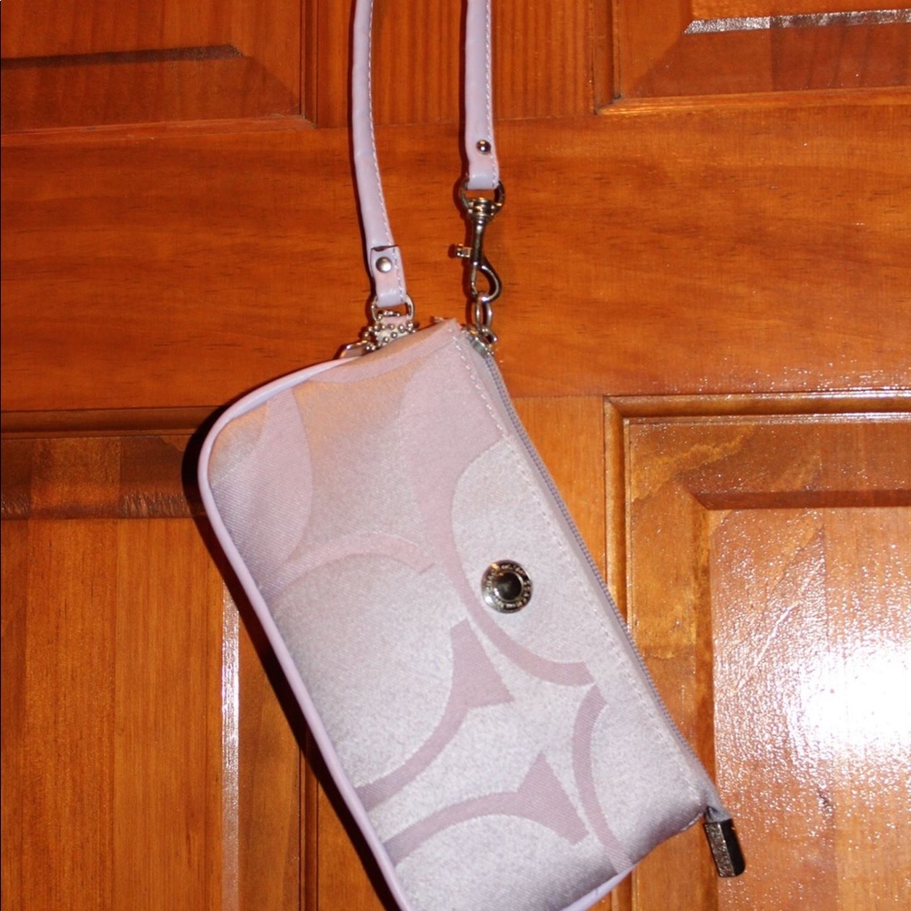Purple Coach Wristlet