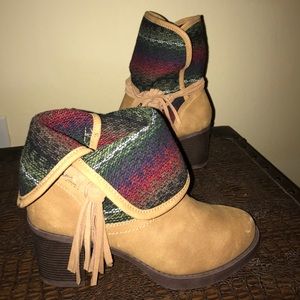 Tan Boho Ankle Boots