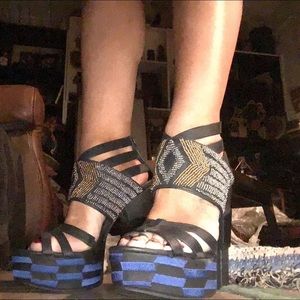 Michael Antonio studio retro chunky platform heels