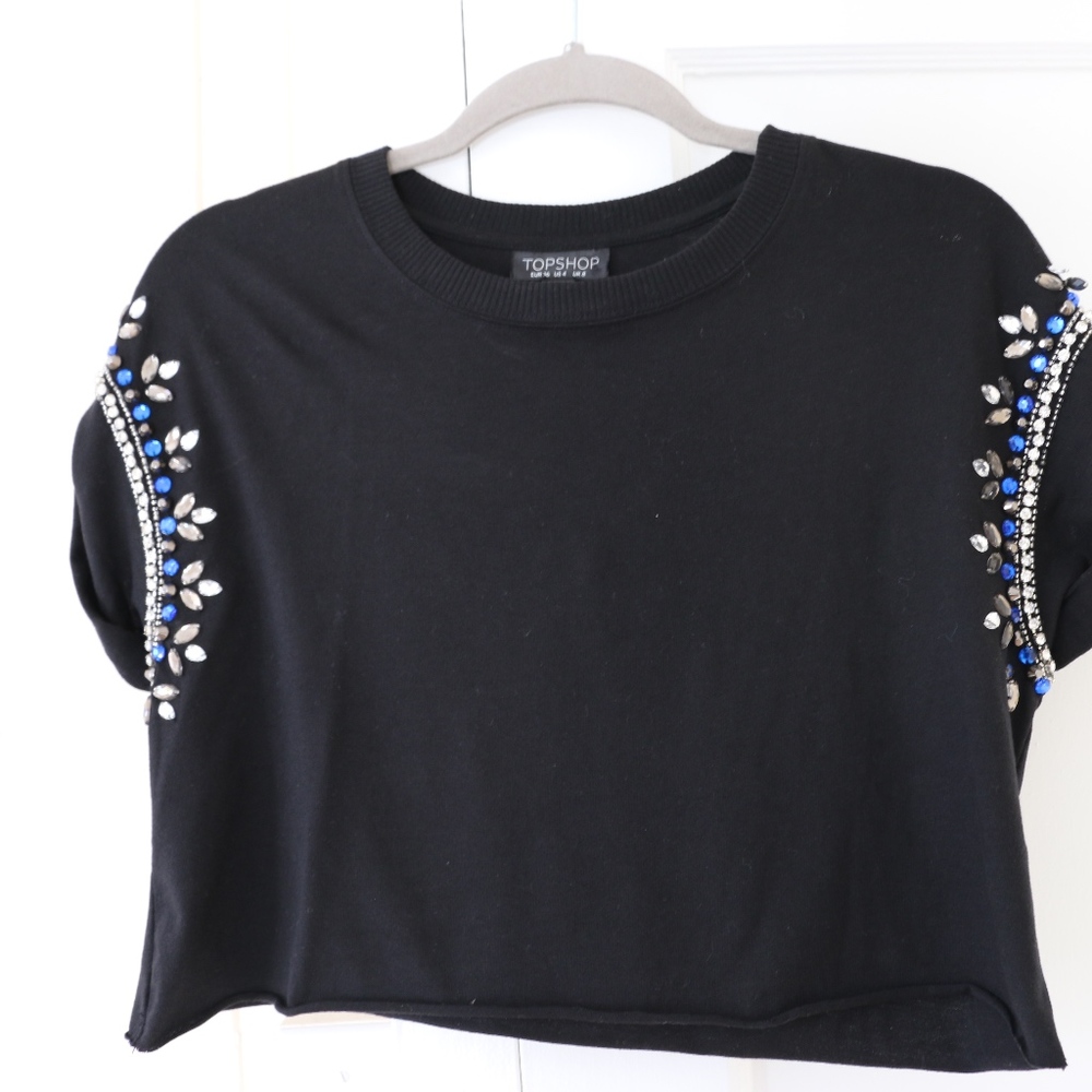 Topshop cropped blouse