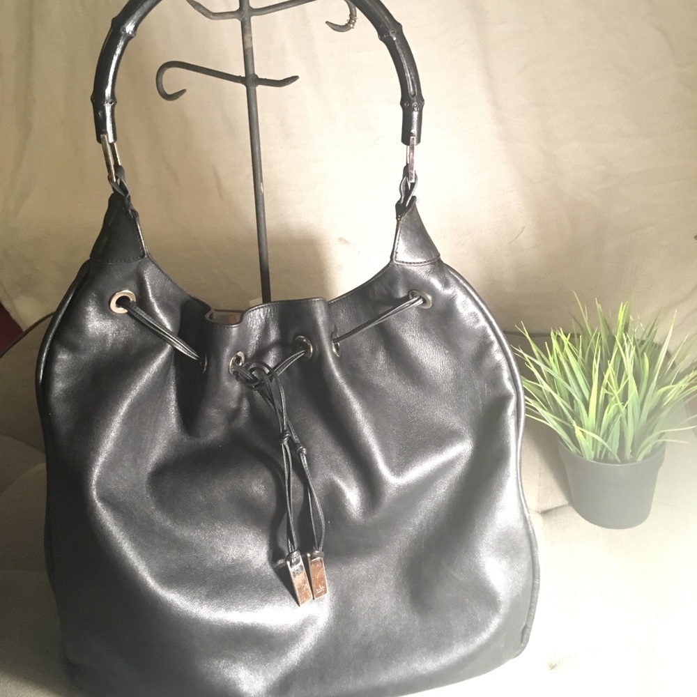 Gucci bamboo handle hobo shoulder bag