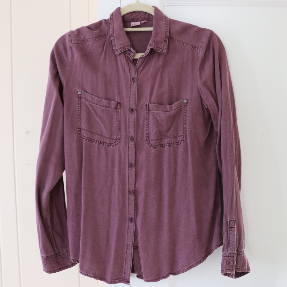 Blush Chambray Button Up