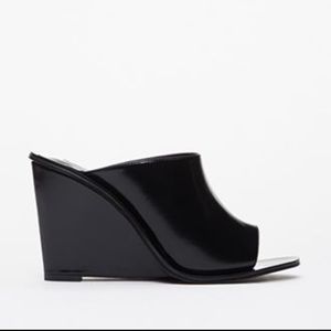Forever 21 Faux Leather Patent Mule Wedge