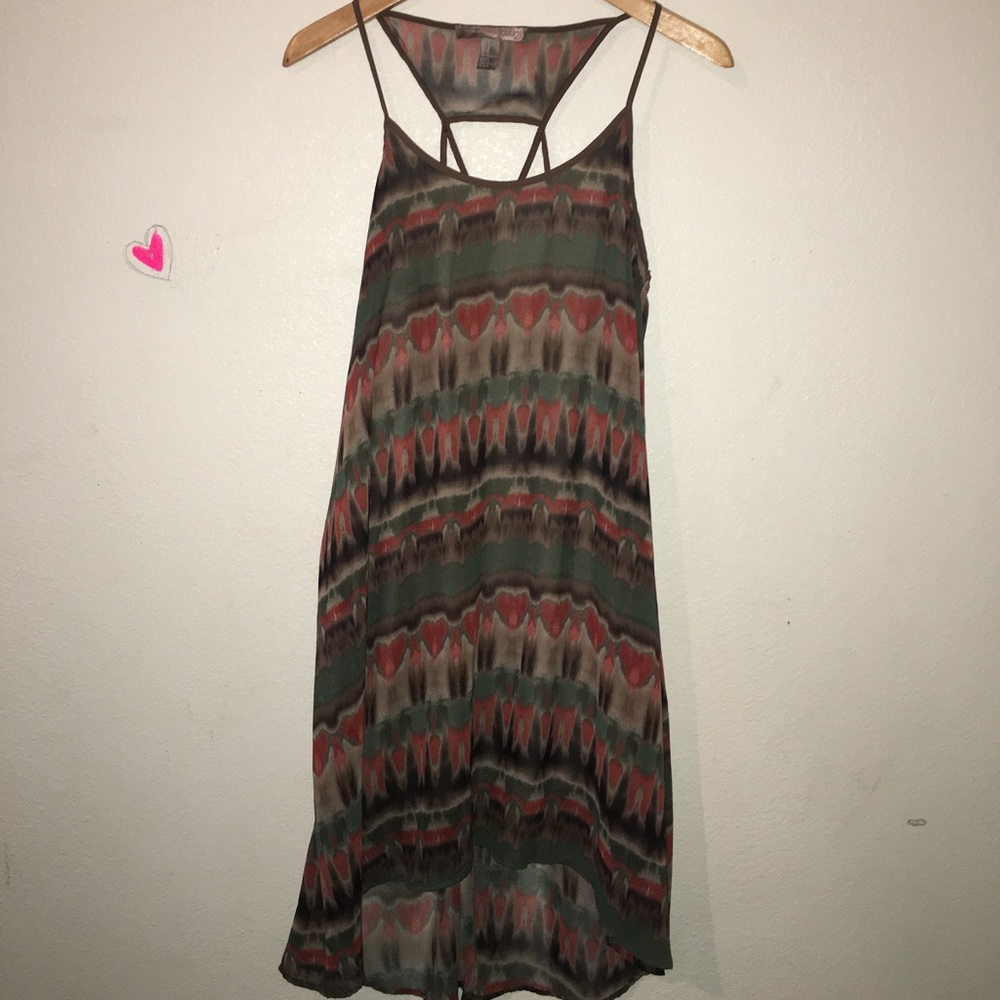 Earth toned kaleidoscope dress