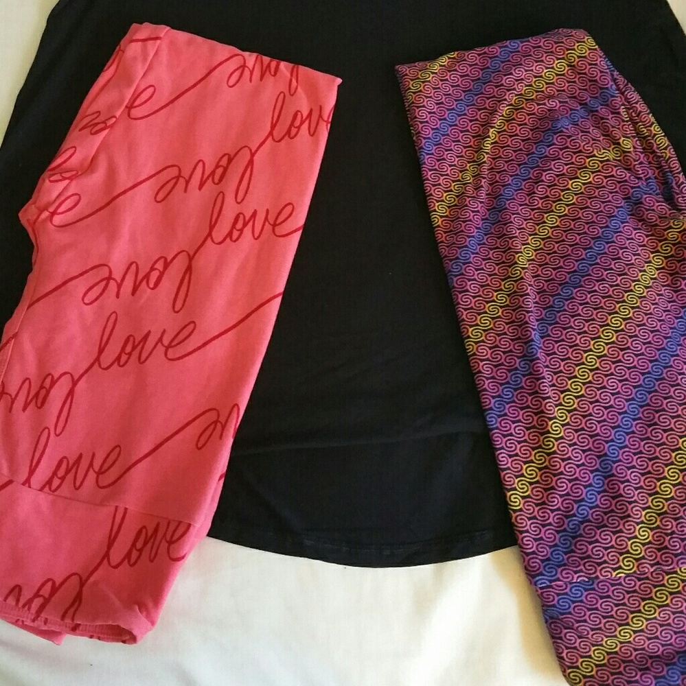 Lularoe x2 OS Leggings NWOT