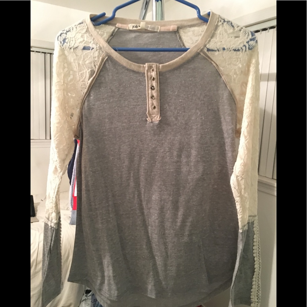 Lace long sleeve shirt