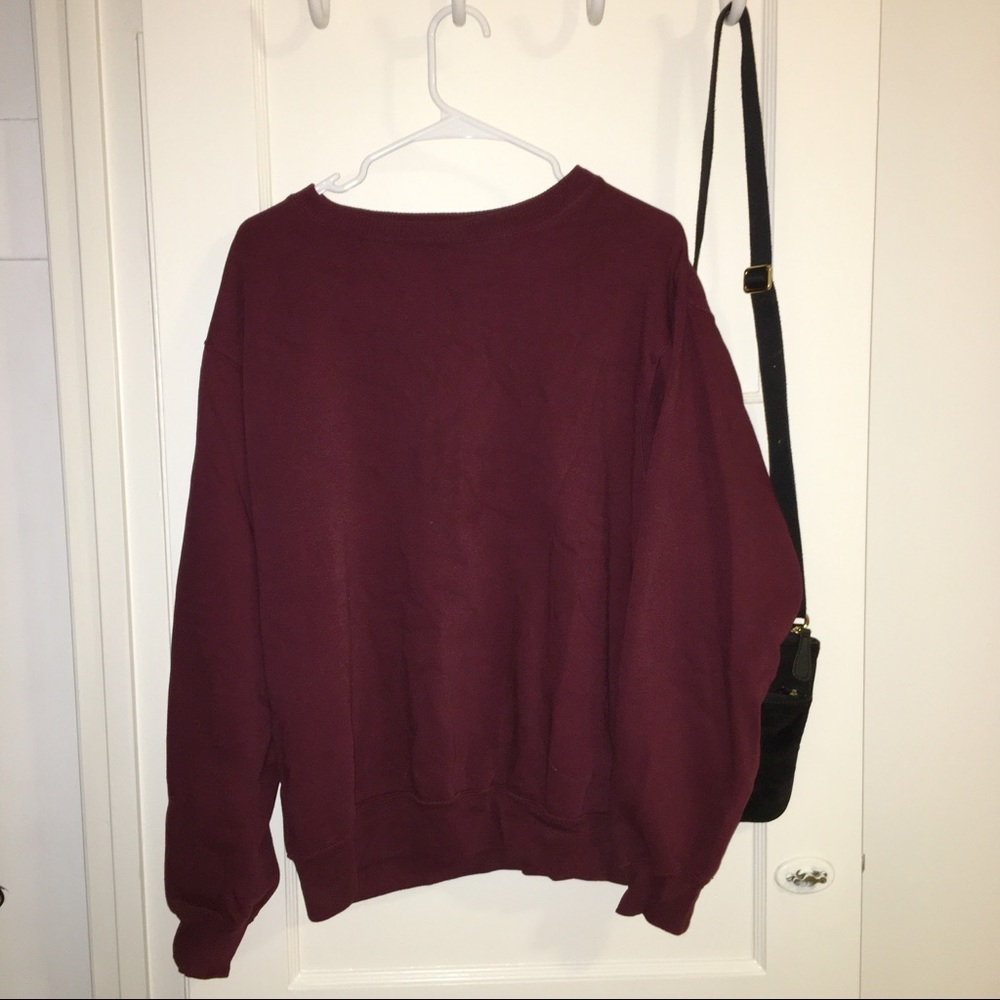 Brandy Melville Maroon Pullover Sweatshirt