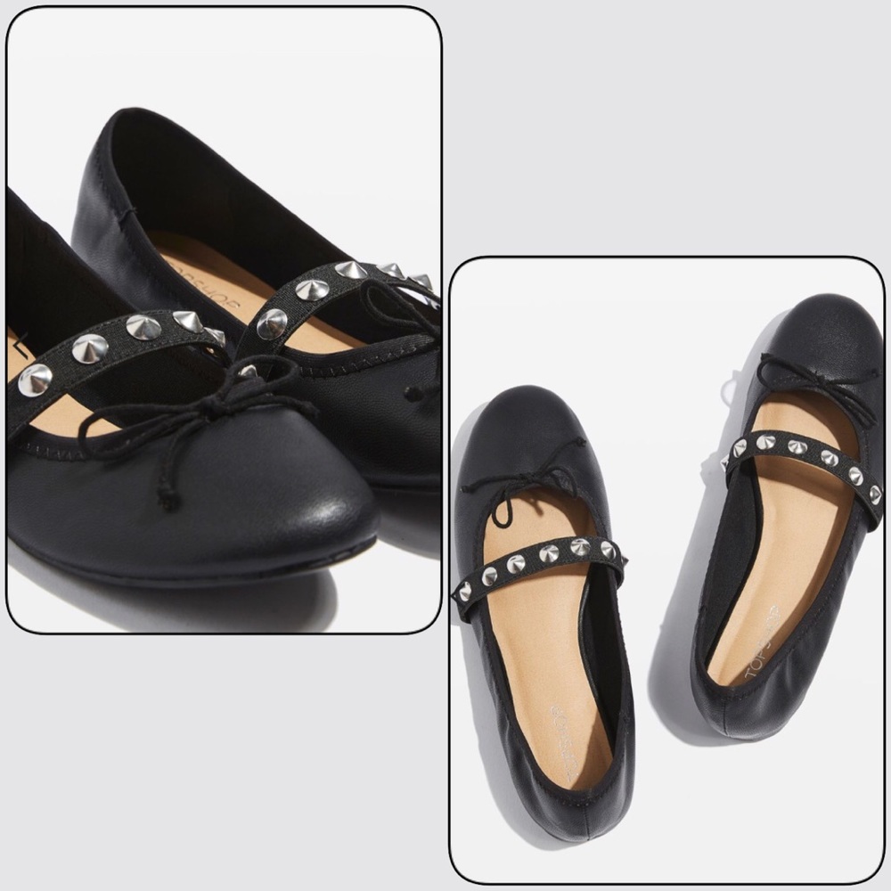 🦋Top shop studded ballet flats🦋