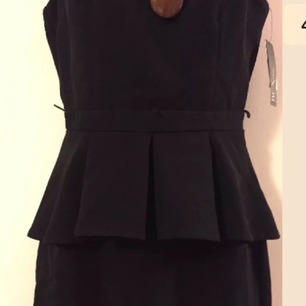 BCX Black peplum timeless dress size 7 - Picture 3 of 7