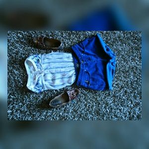 Corduroy Blue High Waisted Shorts