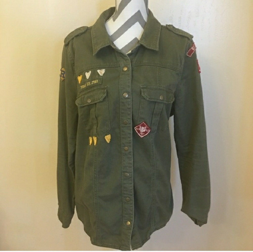 Forever 21 utility jacket with patches