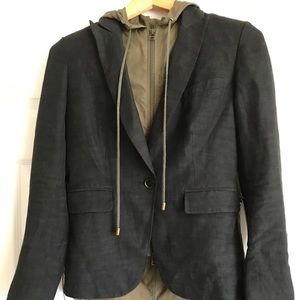 Veronica Beard Blazer Jacket Army Green/Black 2