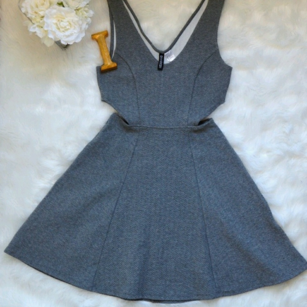 H&M Grey Side Cutout Dress