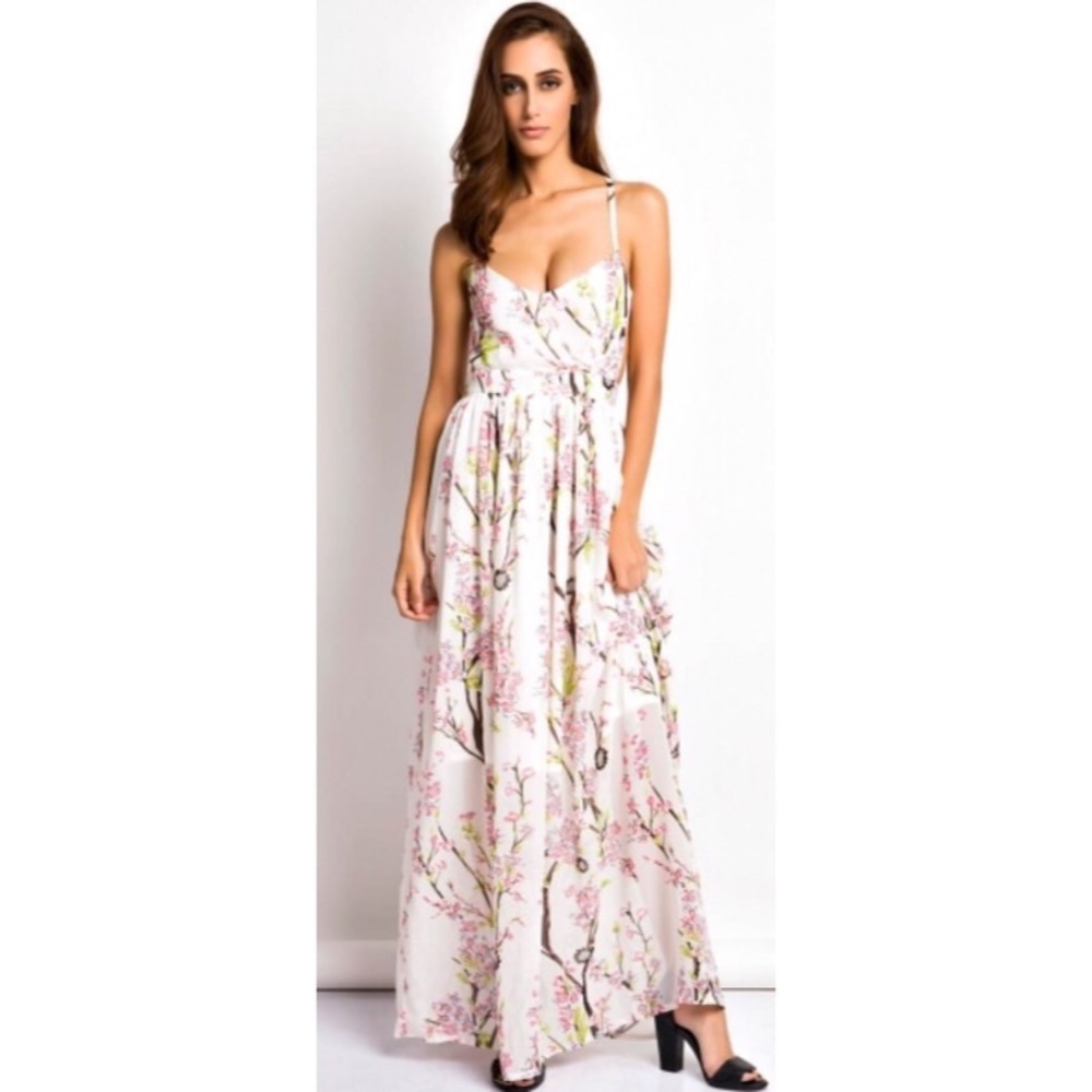 White Floral Maxi Dress