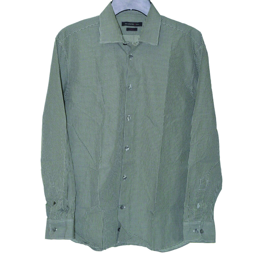 John Varvatos (Size 16) Slim fit Green Black White