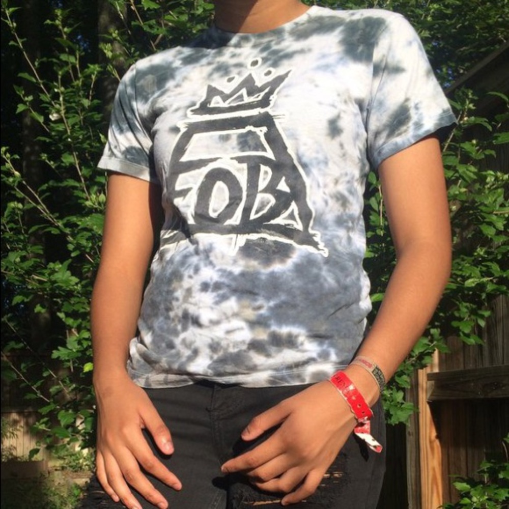 fall out boy tie dye tee