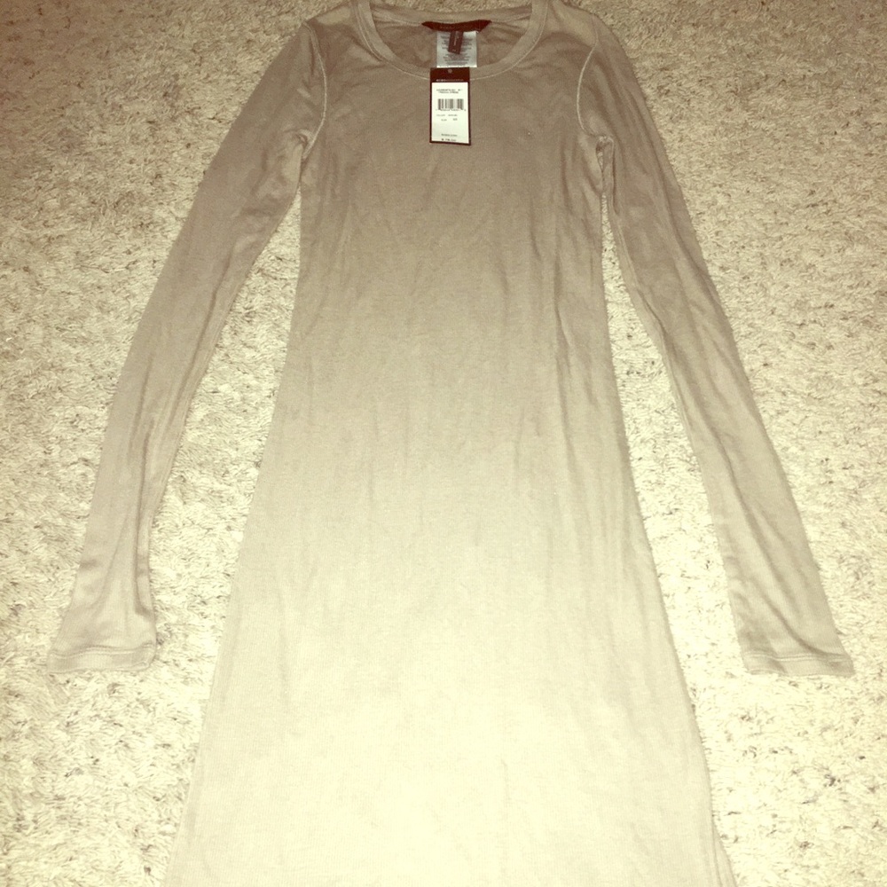 💚 BCBG Maxazria NWT XS Tan "Gravel" fitted dress
