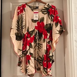 Hawaiian Floral Coverup Dress