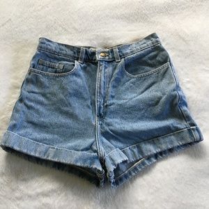 American apparel jean shorts