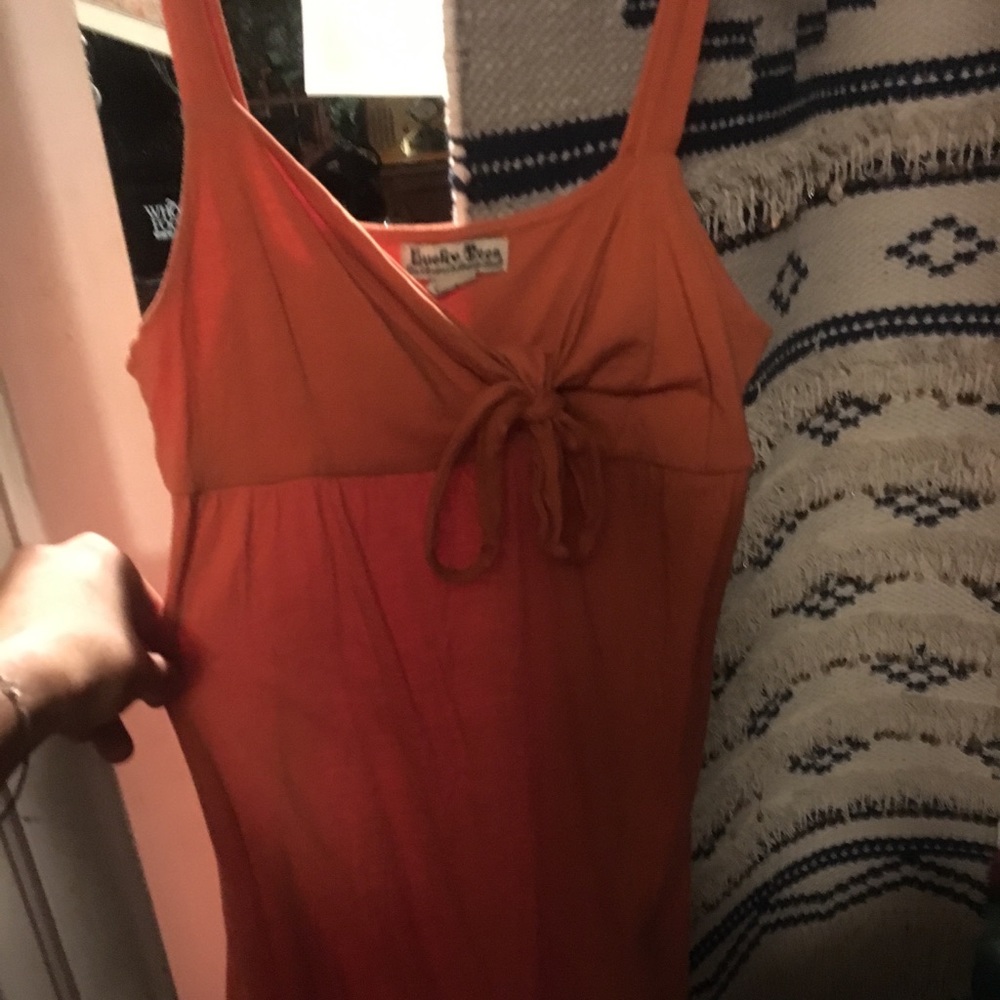 Lucky brand burnt orange sundress sz small