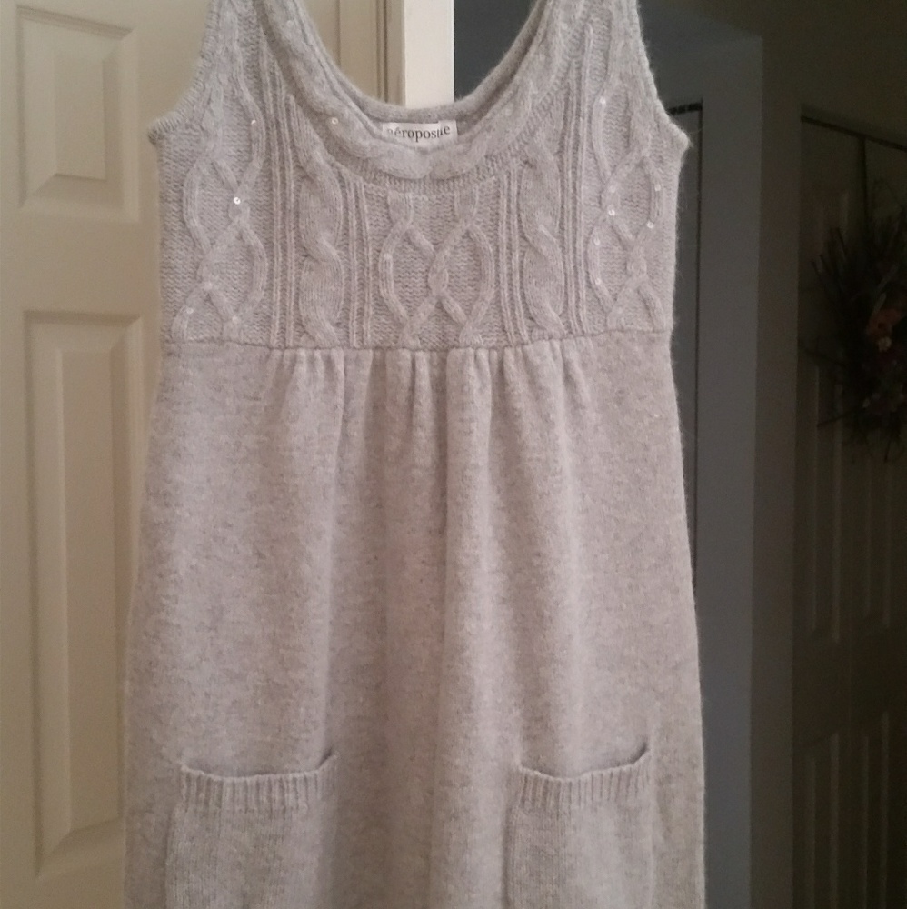 Sleeveless sweater dress