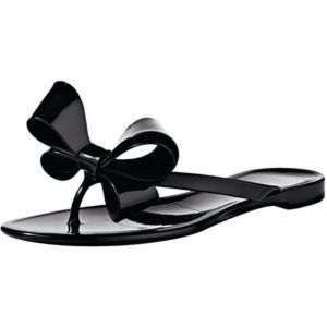 Valentino couture bow jelly flat sandal