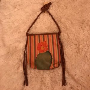 Real leather, crossbody cactus purse. Brand new.